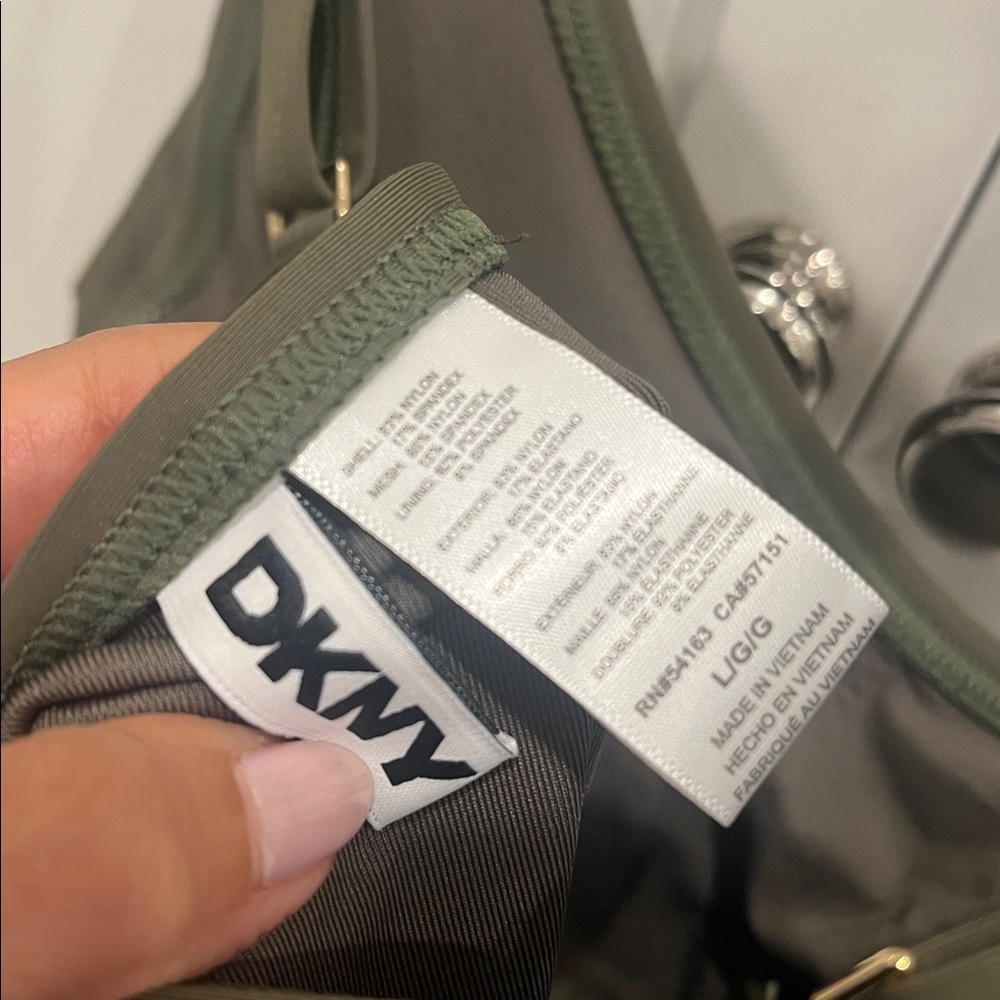 DKNY Olive One-Piece Starburst swimsuit - Picture 7 of 7